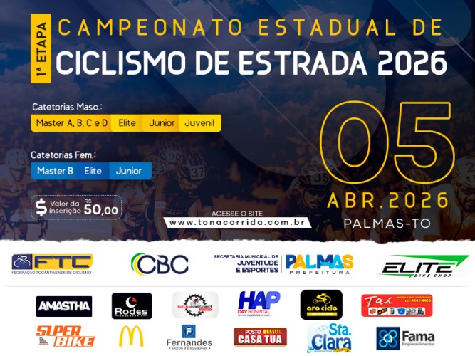 🚴‍♂️💨 1ª ETAPA DO CAMPEONATO ESTADUAL DE CICLISMO DE ESTRADA 2026 💨🚴‍♀️