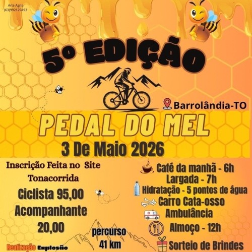 🚴‍♀️🍯 5º PEDAL DO MEL – 2026 (CICLOTURISMO)